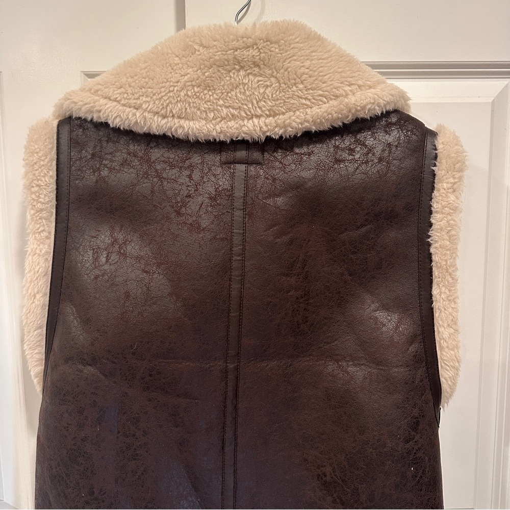 OFFLINE by Aerie Sherpa Lined Faux Leather Vest - Picture 11 of 17